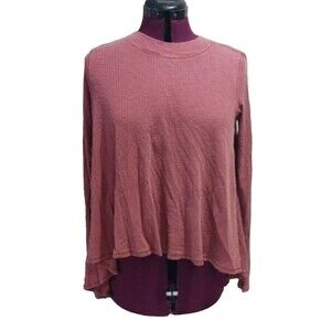 Lululemon Dare To Drape Long Sleeve Top coral Hi-Lo Women’s XxS